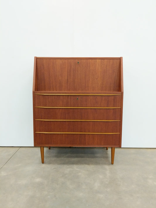 Vintage Danish Modern Teak Secretary Desk