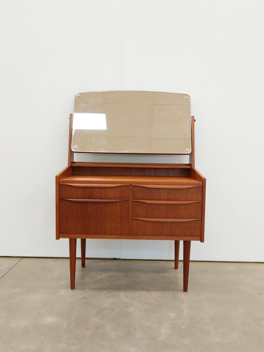 Vintage Danish Modern Teak Vanity
