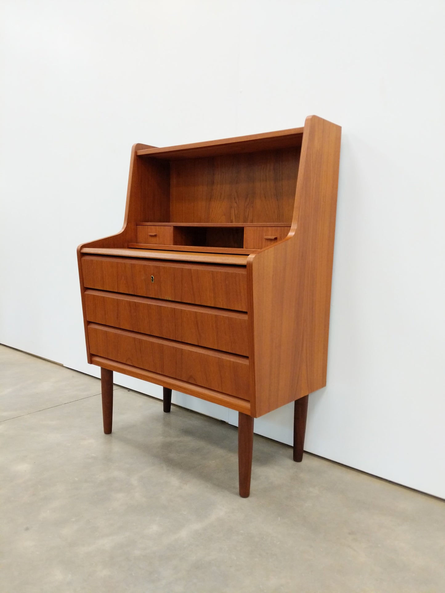 Vintage Danish Modern Teak Secretary Desk / Vanity