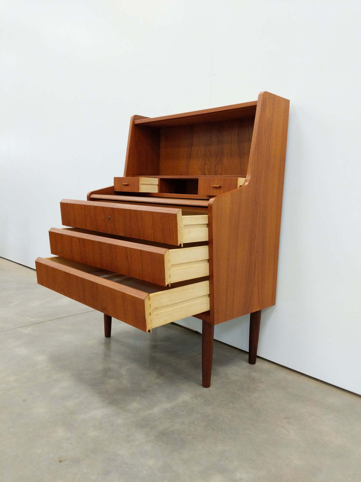 Vintage Danish Modern Teak Secretary Desk / Vanity