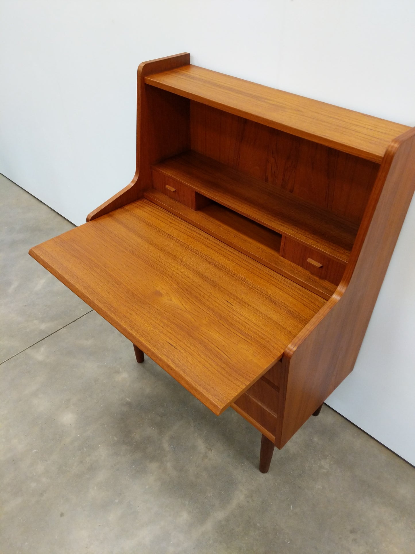 Vintage Danish Modern Teak Secretary Desk / Vanity