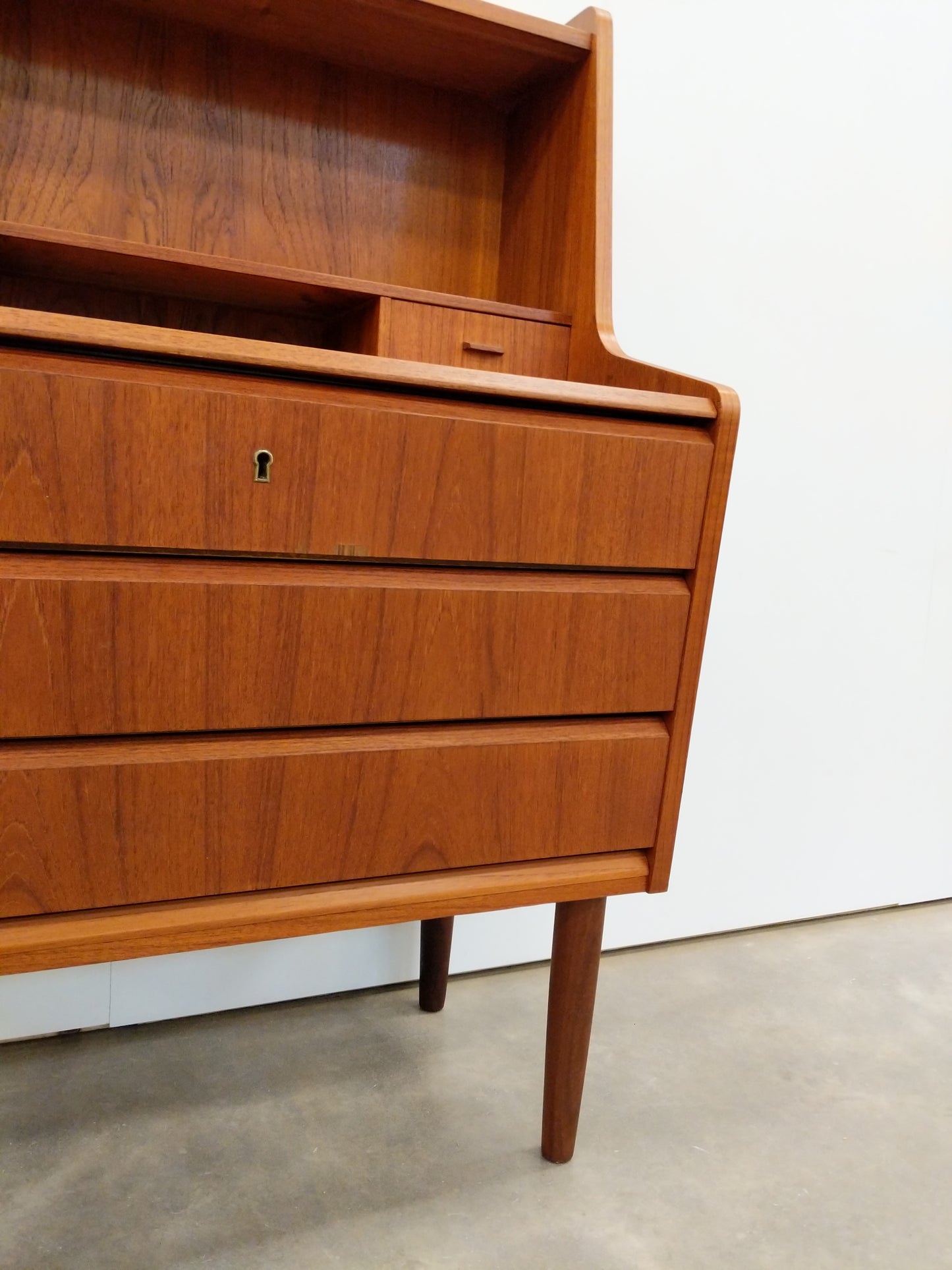 Vintage Danish Modern Teak Secretary Desk / Vanity