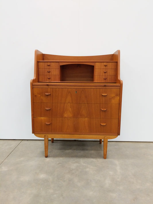 Vintage Danish Modern Teak Secretary Desk