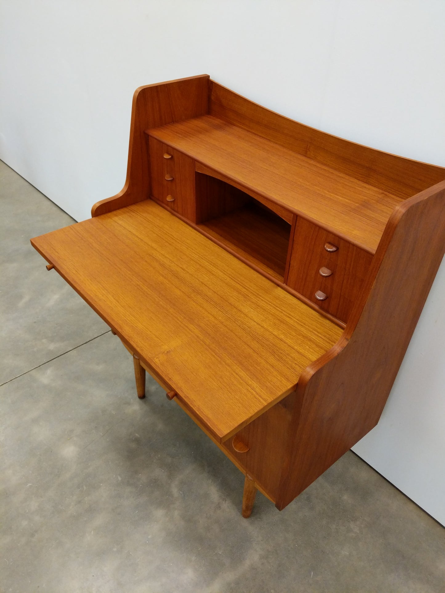 Vintage Danish Modern Teak Secretary Desk