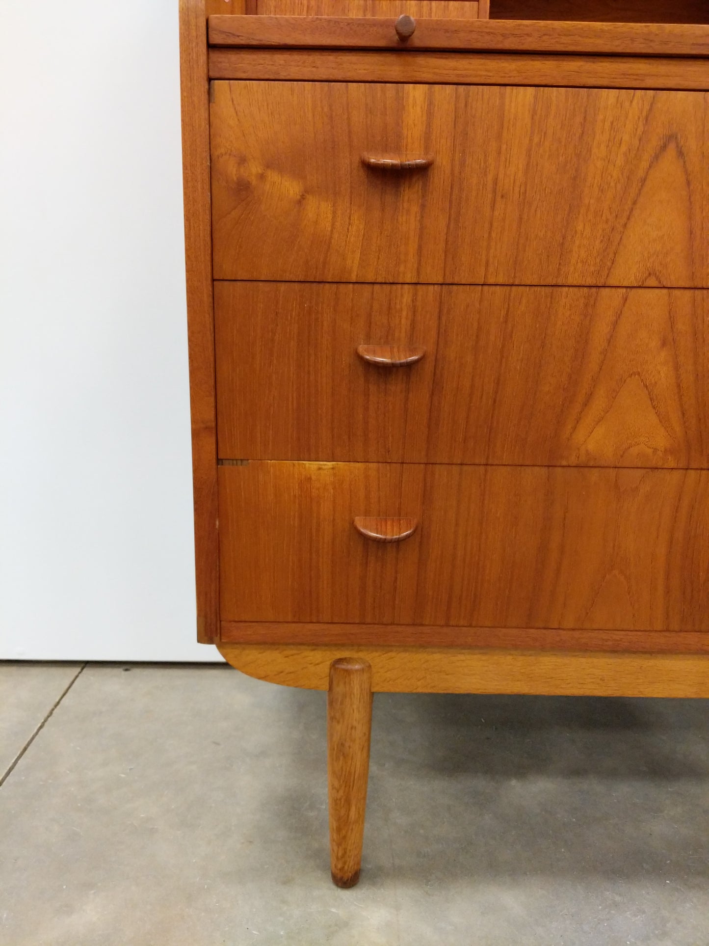 Vintage Danish Modern Teak Secretary Desk