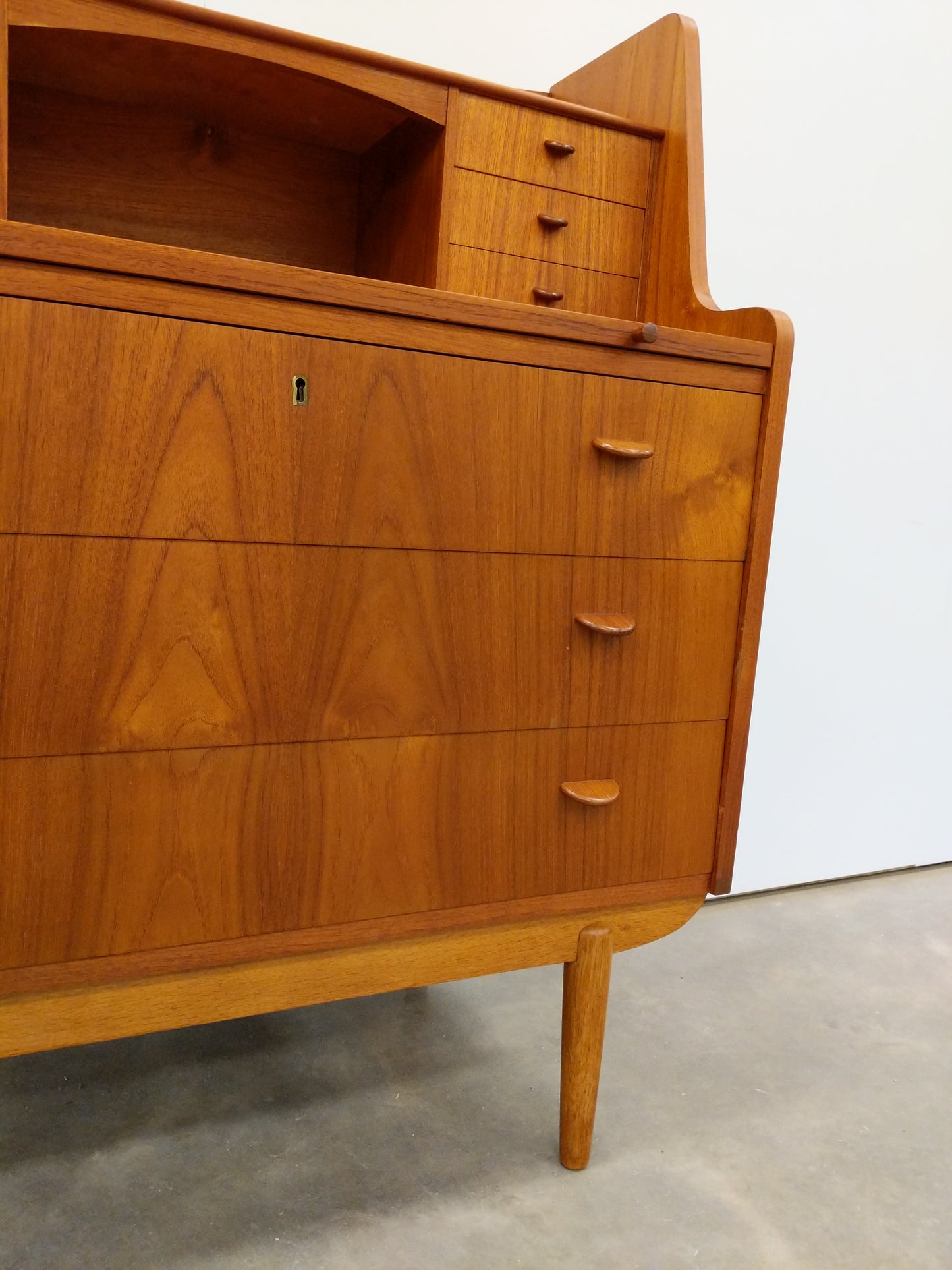 Vintage Danish Modern Teak Secretary Desk