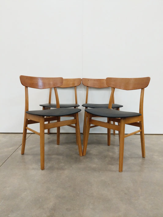 Set of 4 Vintage Danish Modern Dining Chairs