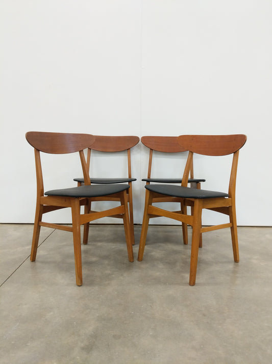 Set of 4 Vintage Danish Modern Dining Chairs