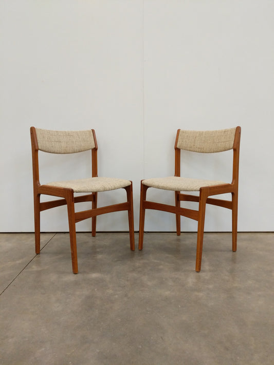Pair of Vintage Danish Modern Dining Chairs by Erik Buch