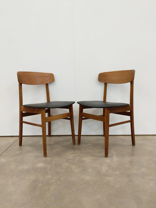 Pair of Vintage Danish Modern Dining Chairs
