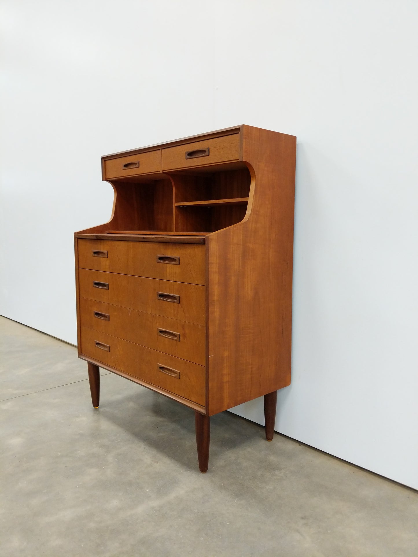 Vintage Danish Modern Teak Secretary Desk