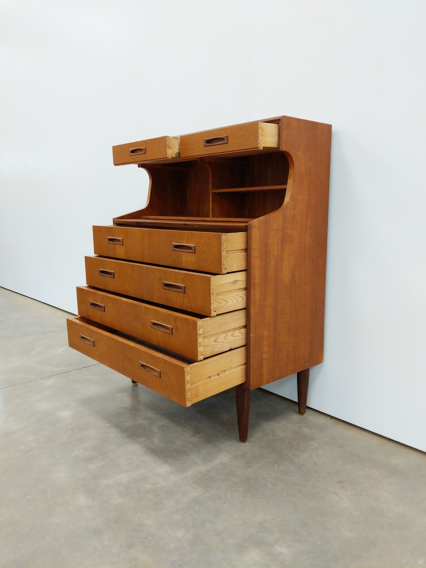 Vintage Danish Modern Teak Secretary Desk