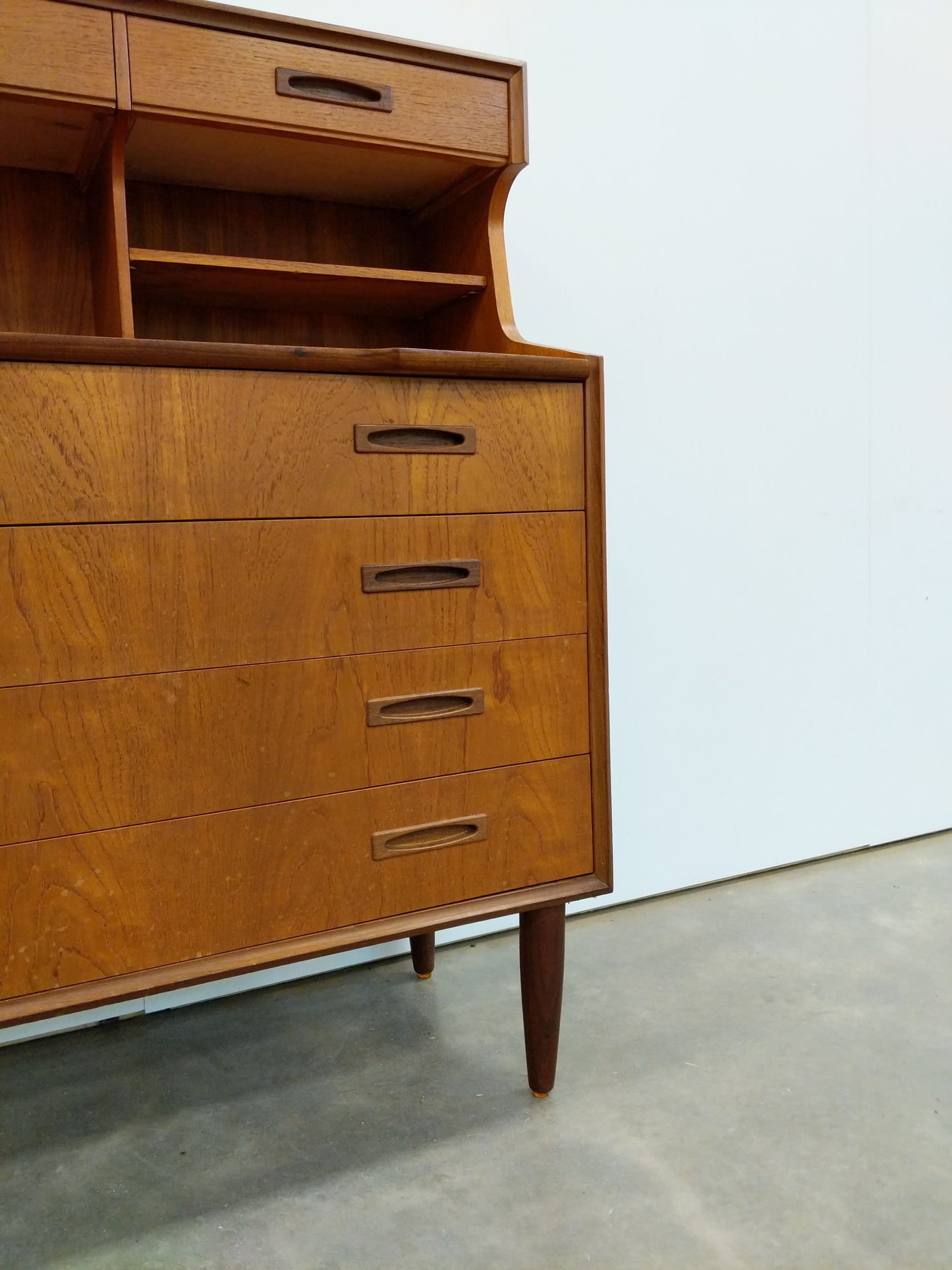 Vintage Danish Modern Teak Secretary Desk