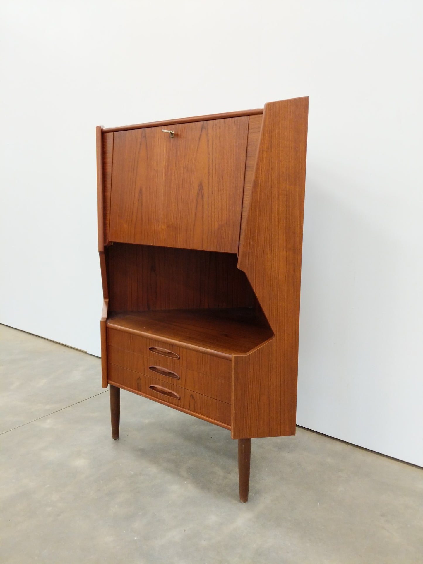 Vintage Danish Modern Teak Corner Cabinet