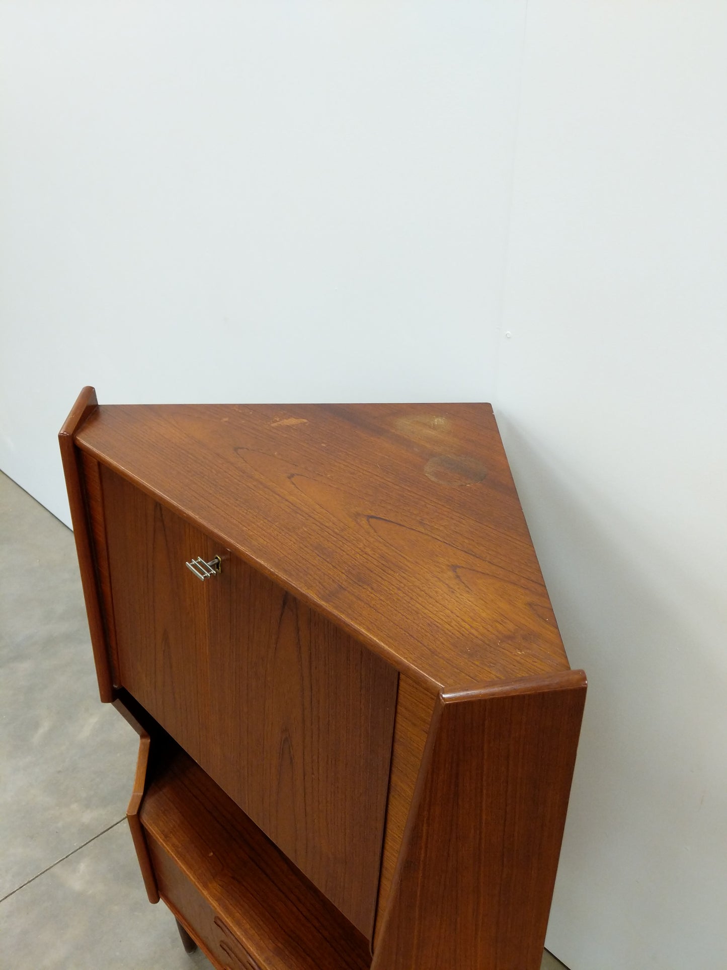 Vintage Danish Modern Teak Corner Cabinet