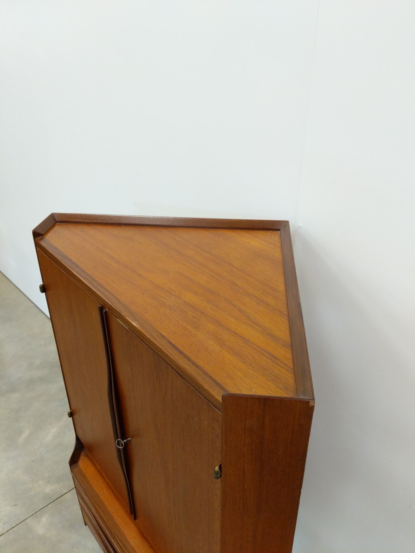 Vintage Danish Modern Teak Corner Cabinet