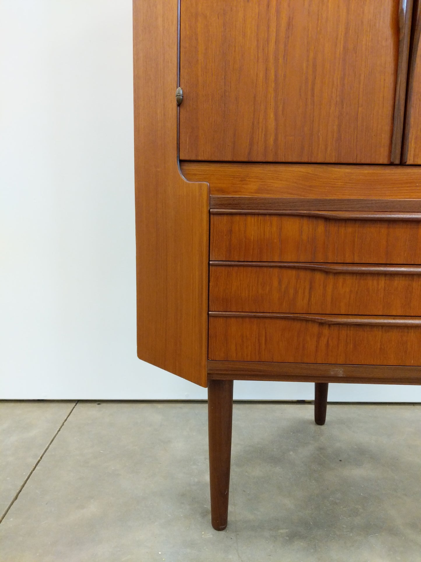 Vintage Danish Modern Teak Corner Cabinet