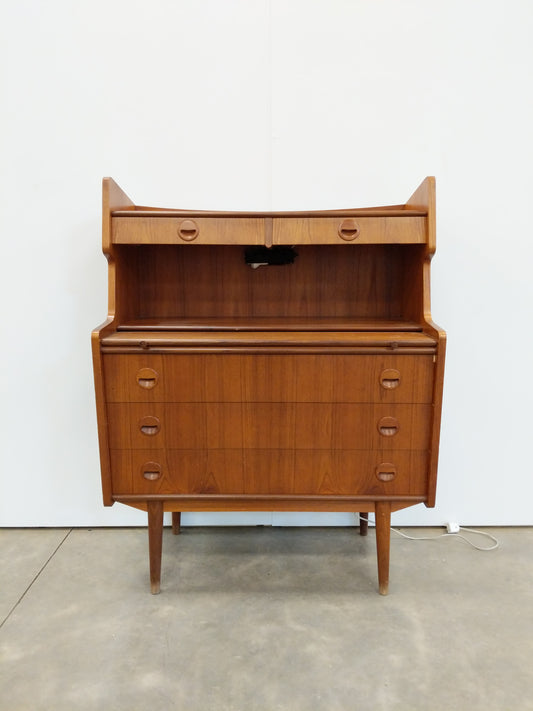 Vintage Danish Modern Teak Secretary Desk