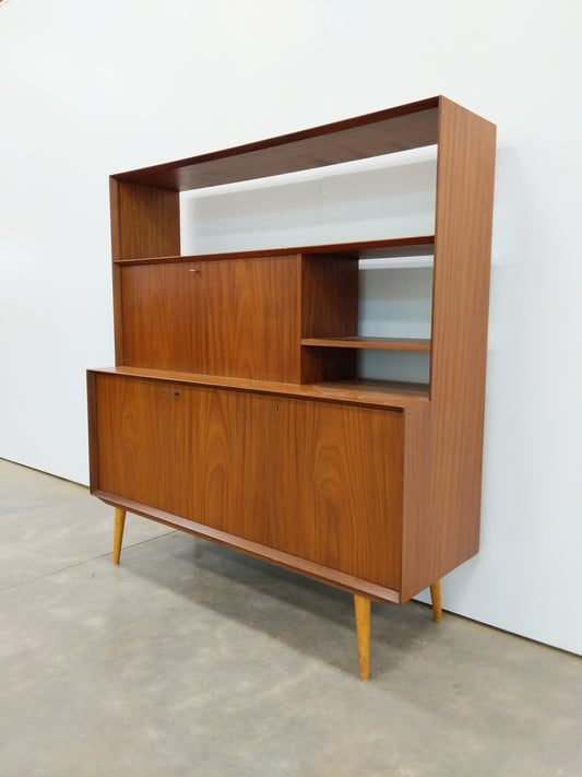 Vintage Swedish Modern Teak Sideboard / Secretary Desk by Brantorps