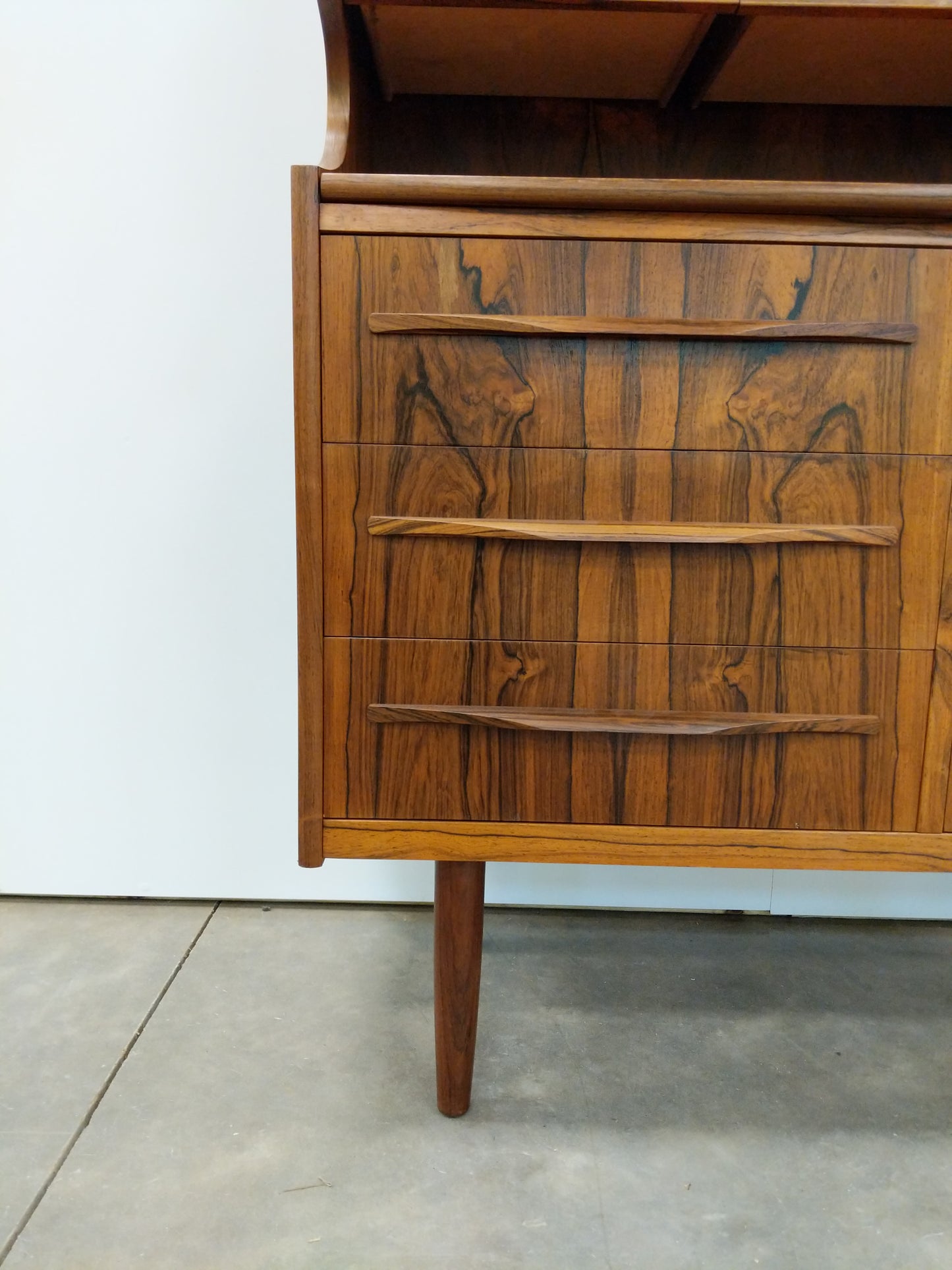 Vintage Danish Modern Rosewood Secretary Desk