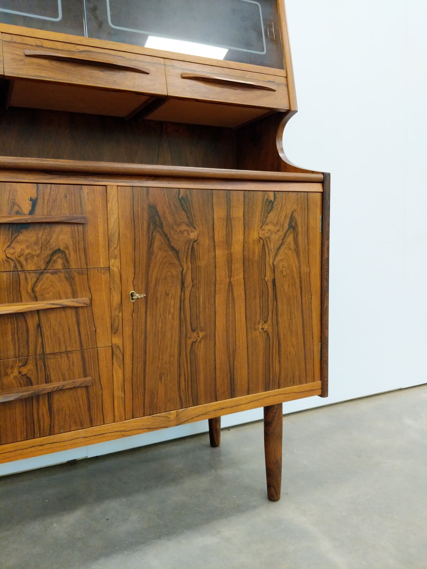 Vintage Danish Modern Rosewood Secretary Desk