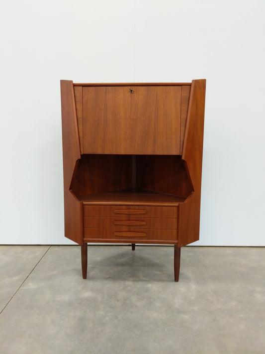 Vintage Danish Modern Teak Corner Cabinet