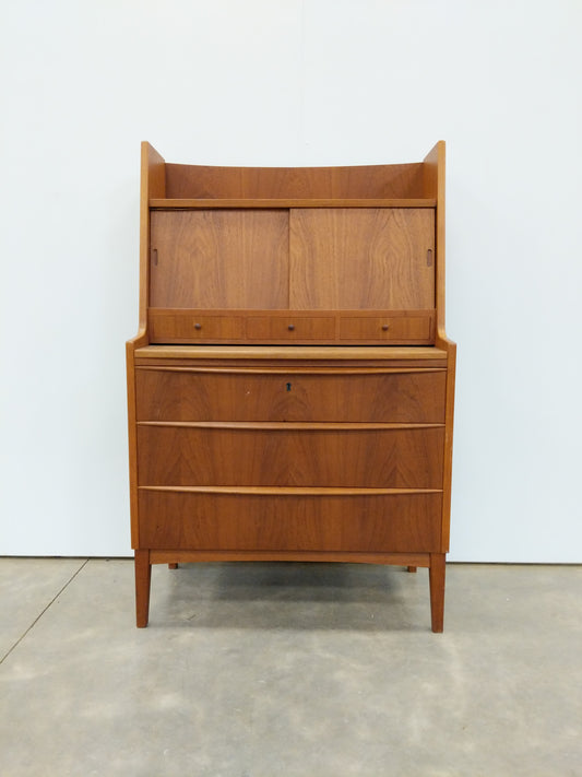 Vintage Danish Modern Teak Secretary Desk