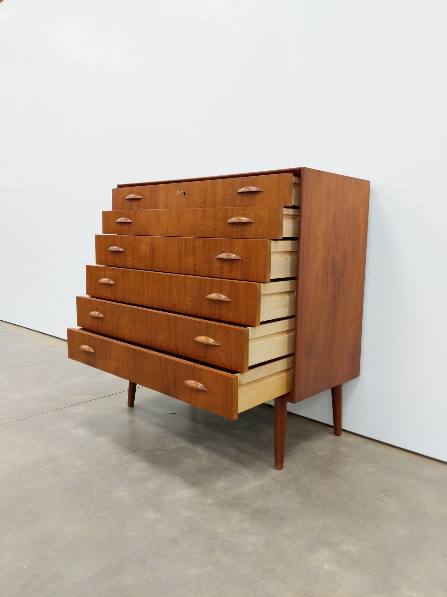 Vintage Danish Modern Teak Dresser by Central Møbler