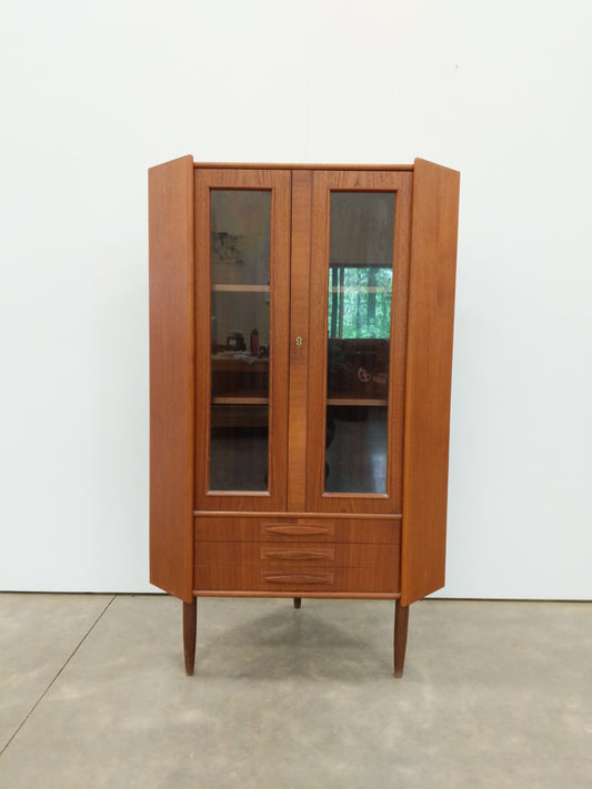 Vintage Danish Modern Teak Corner Cabinet