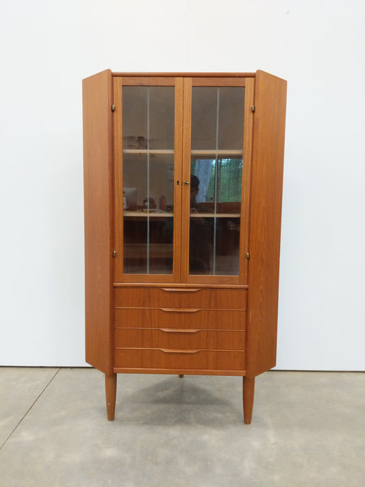Vintage Danish Modern Teak Corner Cabinet