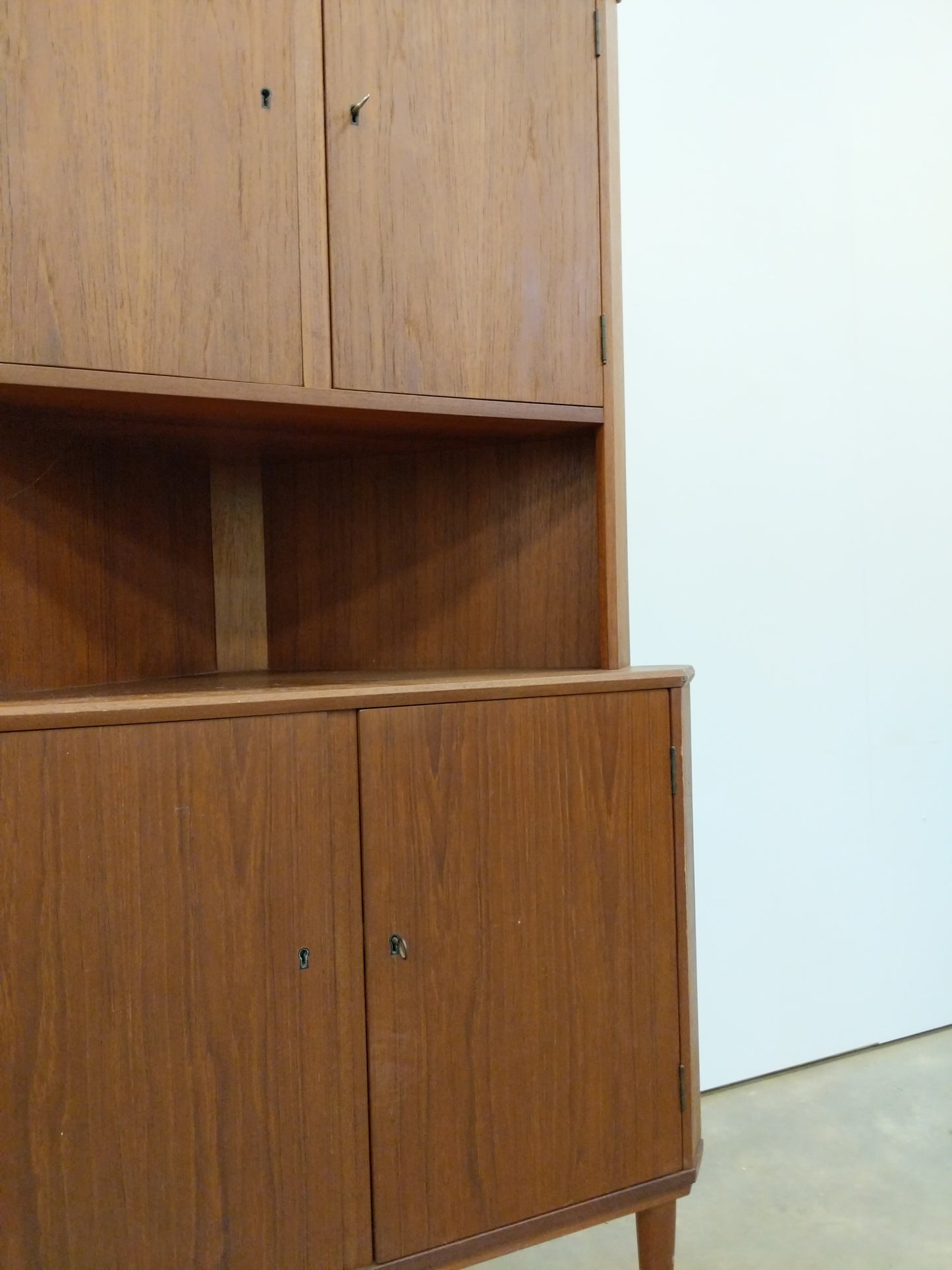 Vintage Danish Modern Teak Corner Cabinet