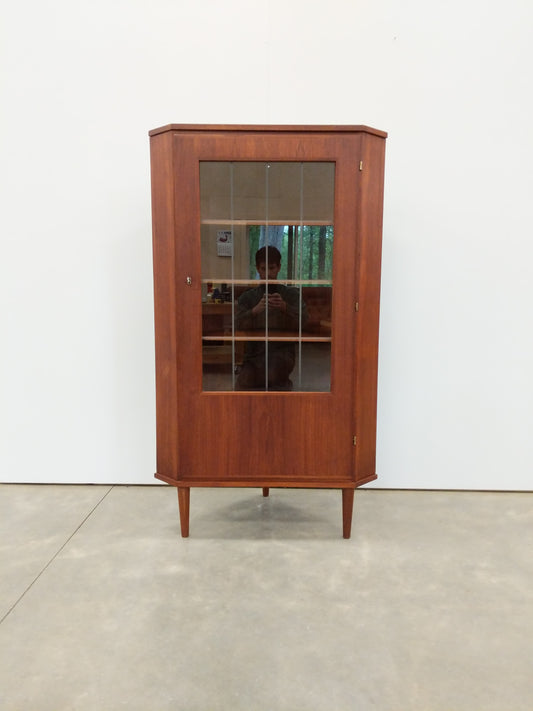 Vintage Danish Modern Teak Corner Cabinet