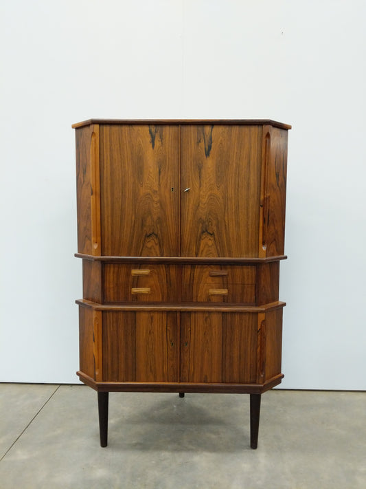 Vintage Danish Modern Rosewood Corner Cabinet