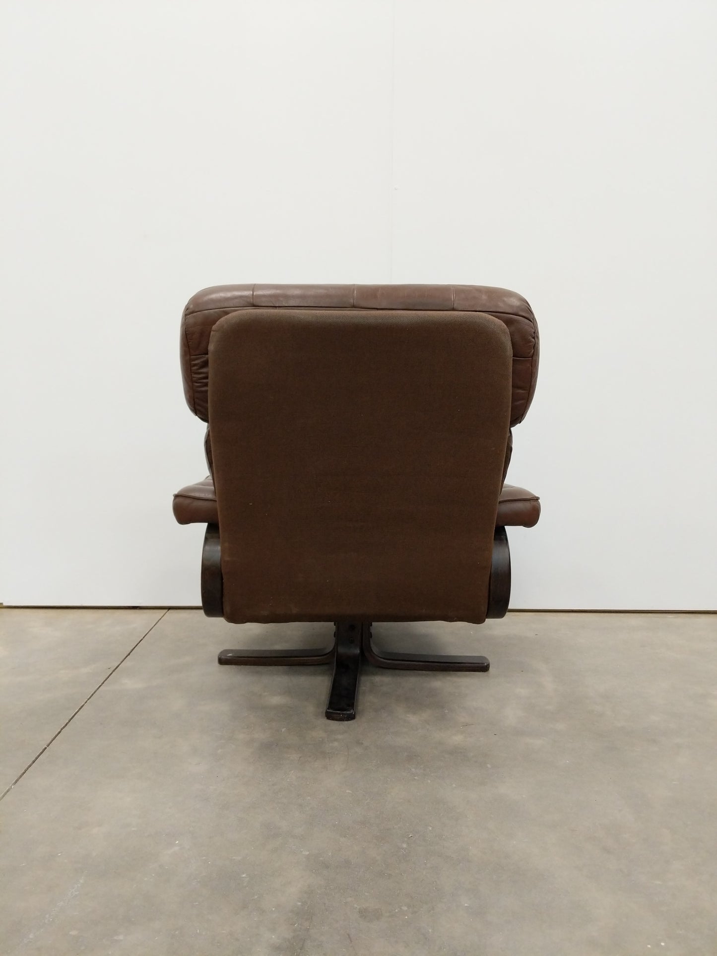 Vintage Danish Modern Leather Lounge Chair