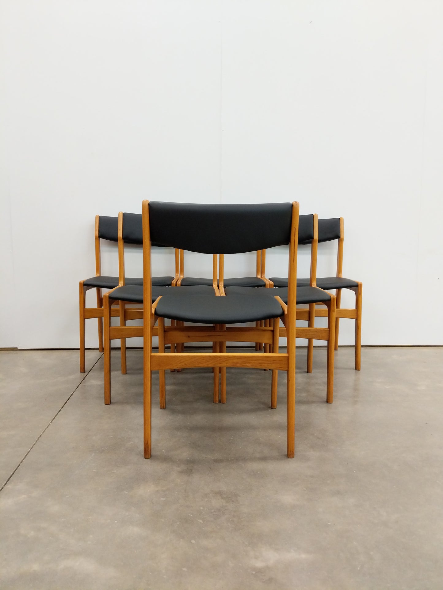 Set of 6 Vintage Danish Modern Dining Chairs by Erik Buch
