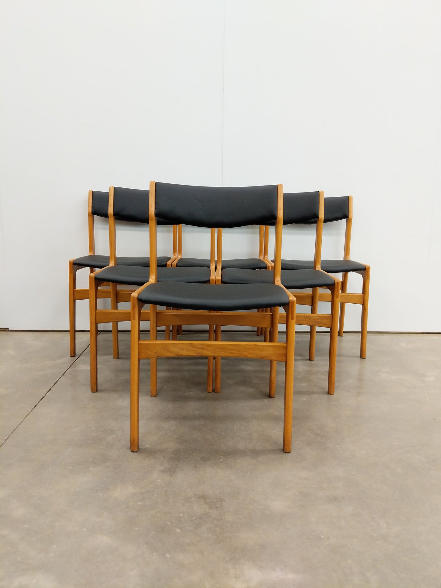 Set of 6 Vintage Danish Modern Dining Chairs by Erik Buch