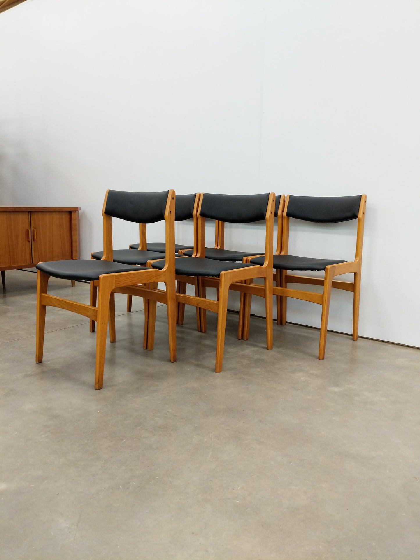 Set of 6 Vintage Danish Modern Dining Chairs by Erik Buch
