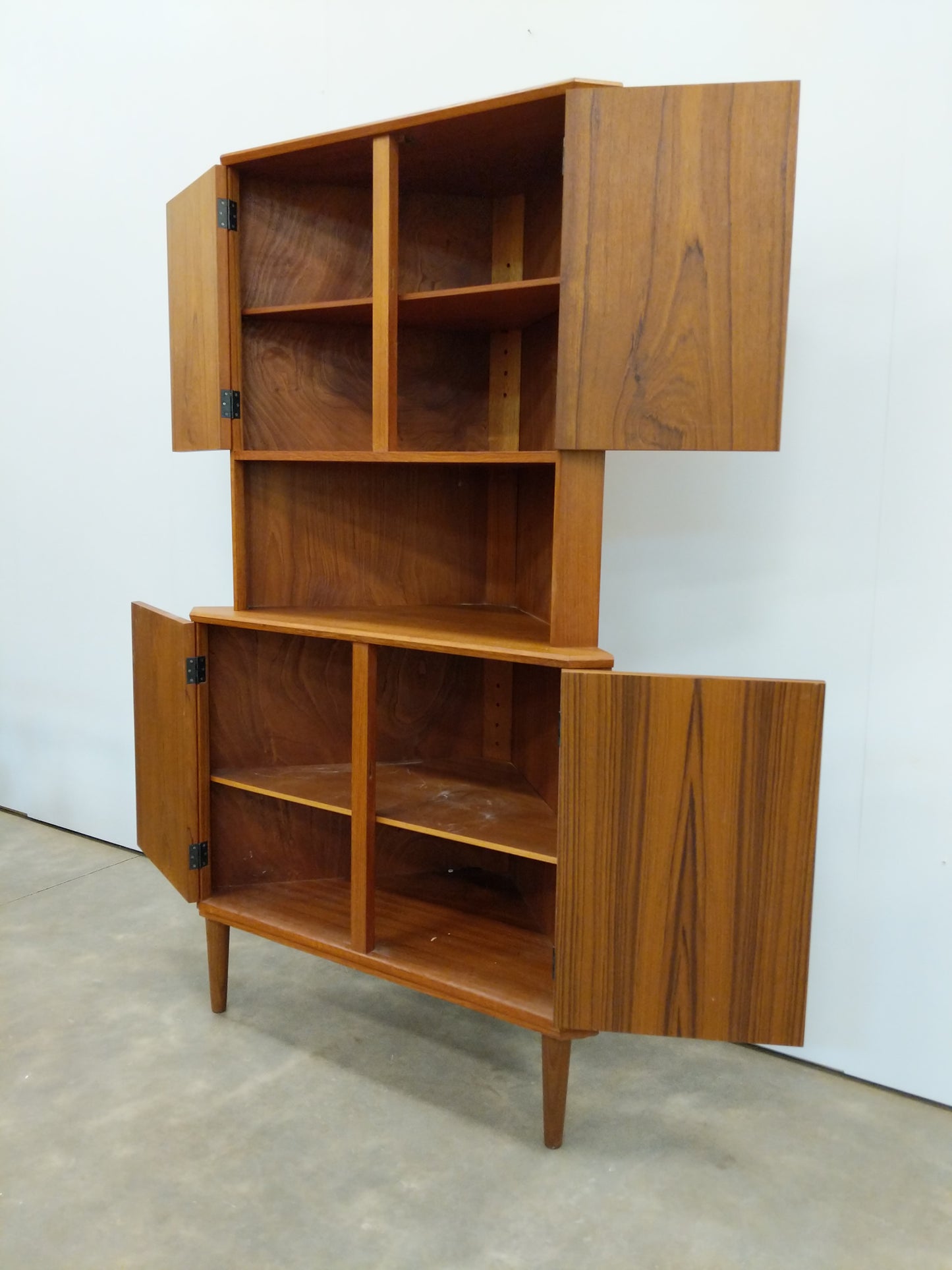 Vintage Danish Modern Teak Corner Cabinet