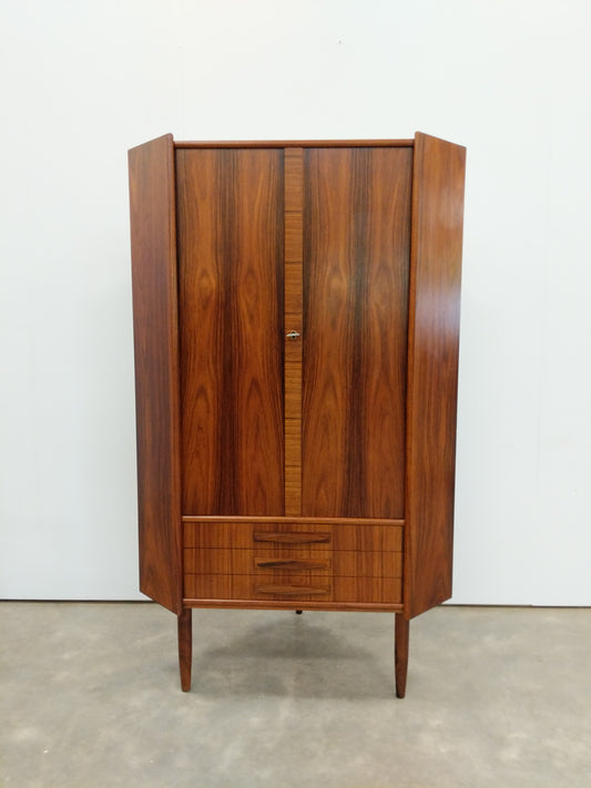 Vintage Danish Modern Rosewood Corner Cabinet