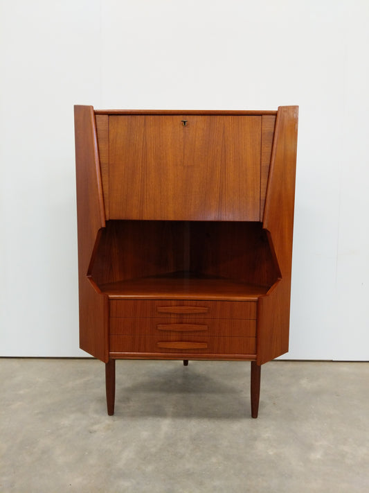 Vintage Danish Modern Teak Corner Cabinet