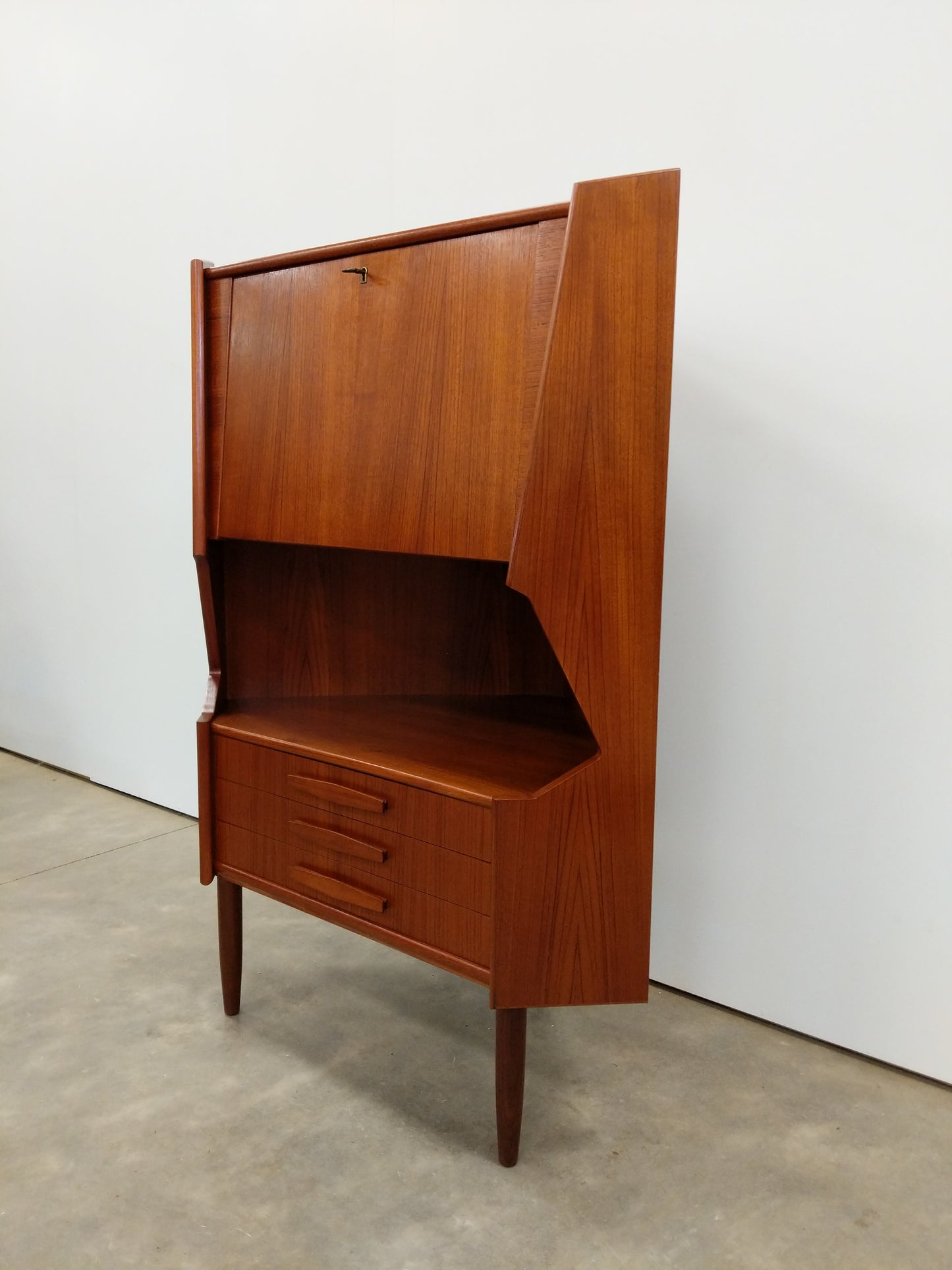 Vintage Danish Modern Teak Corner Cabinet