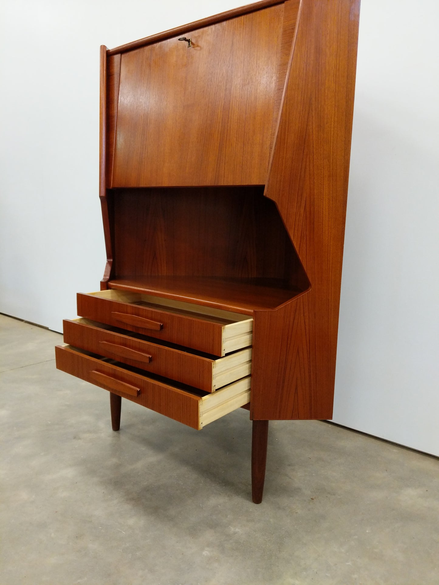 Vintage Danish Modern Teak Corner Cabinet