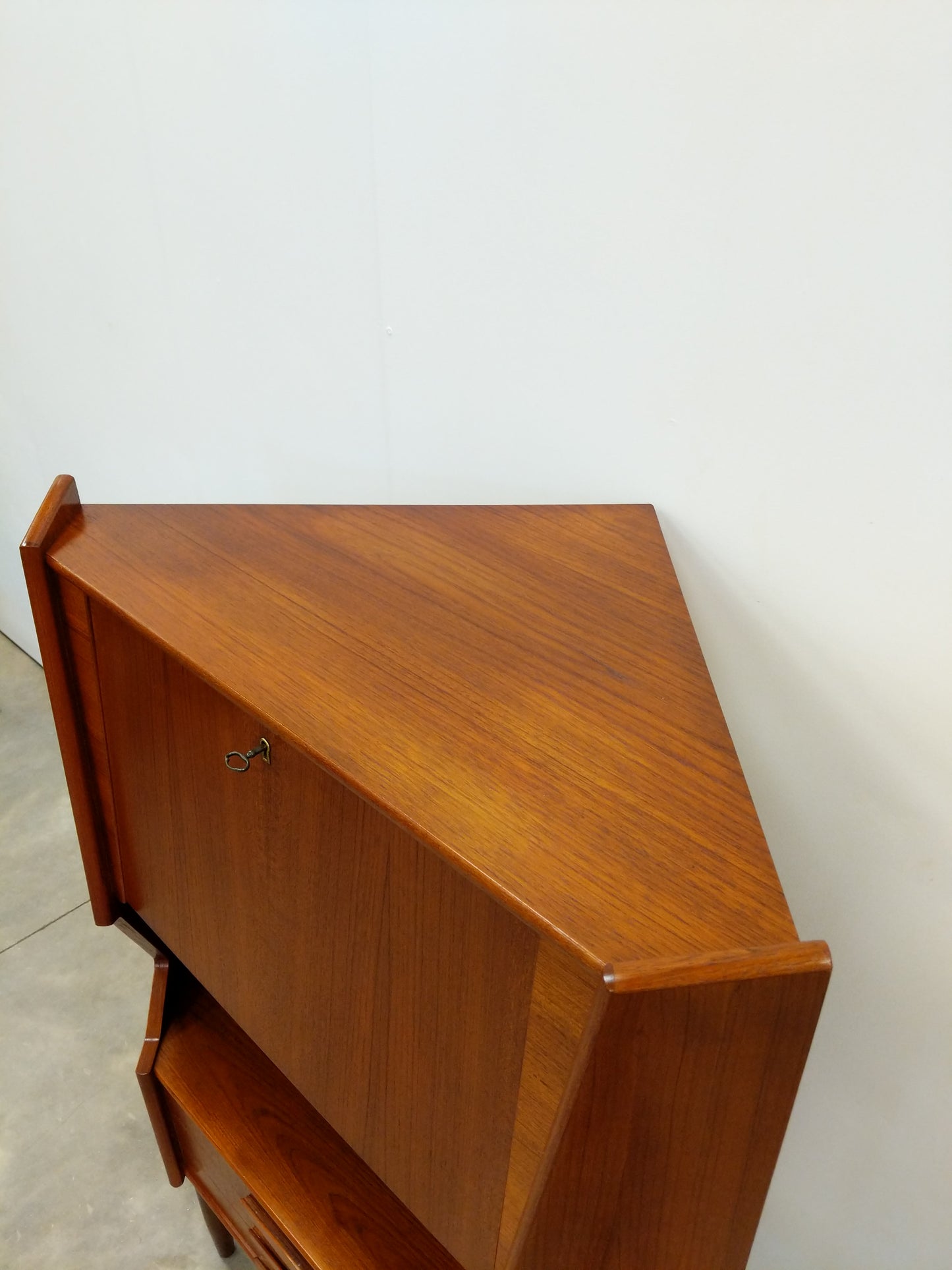 Vintage Danish Modern Teak Corner Cabinet