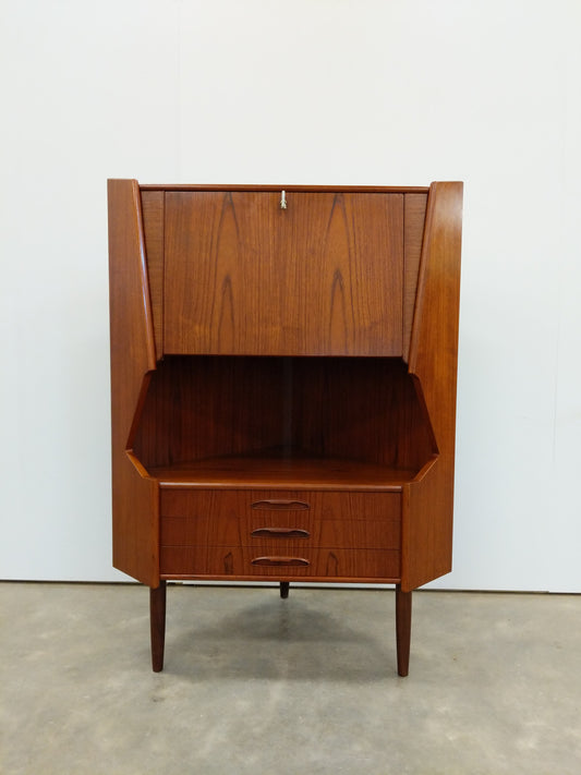 Vintage Danish Modern Teak Corner Cabinet