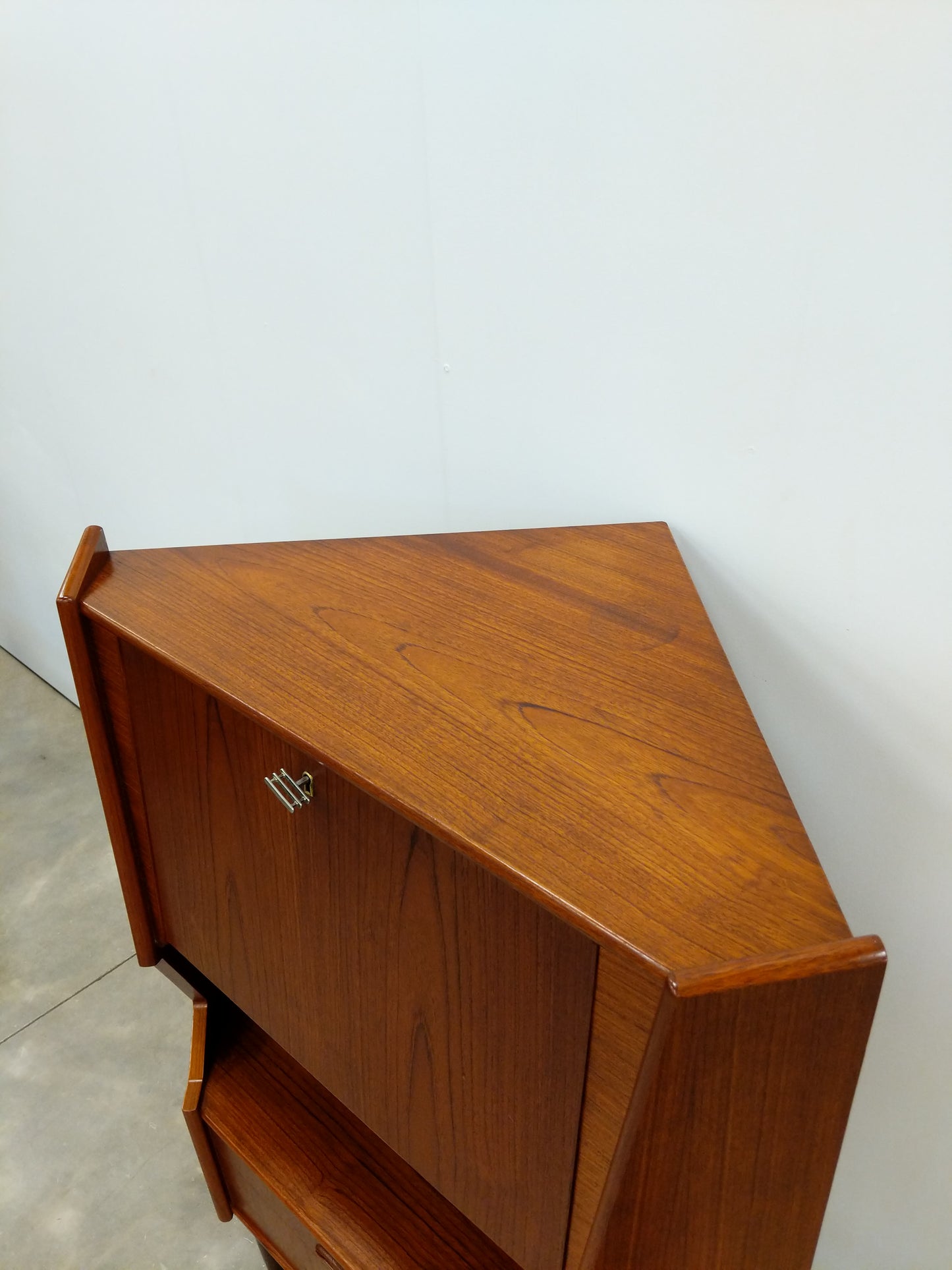 Vintage Danish Modern Teak Corner Cabinet
