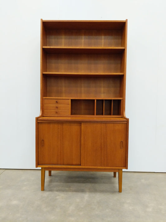 Vintage Danish Modern Teak Secretary Desk / Bookshelf