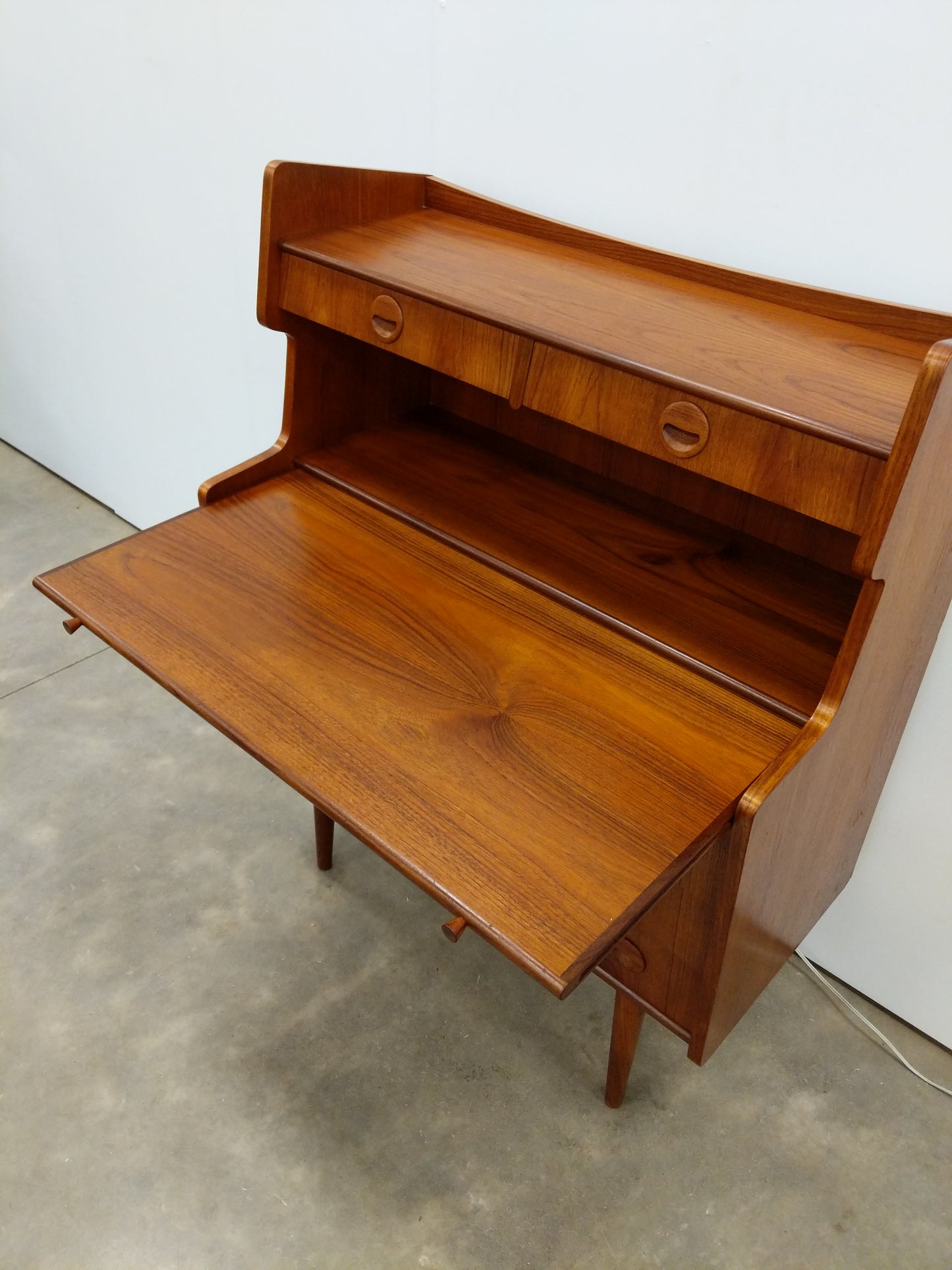 Vintage Danish Modern Teak Secretary Desk