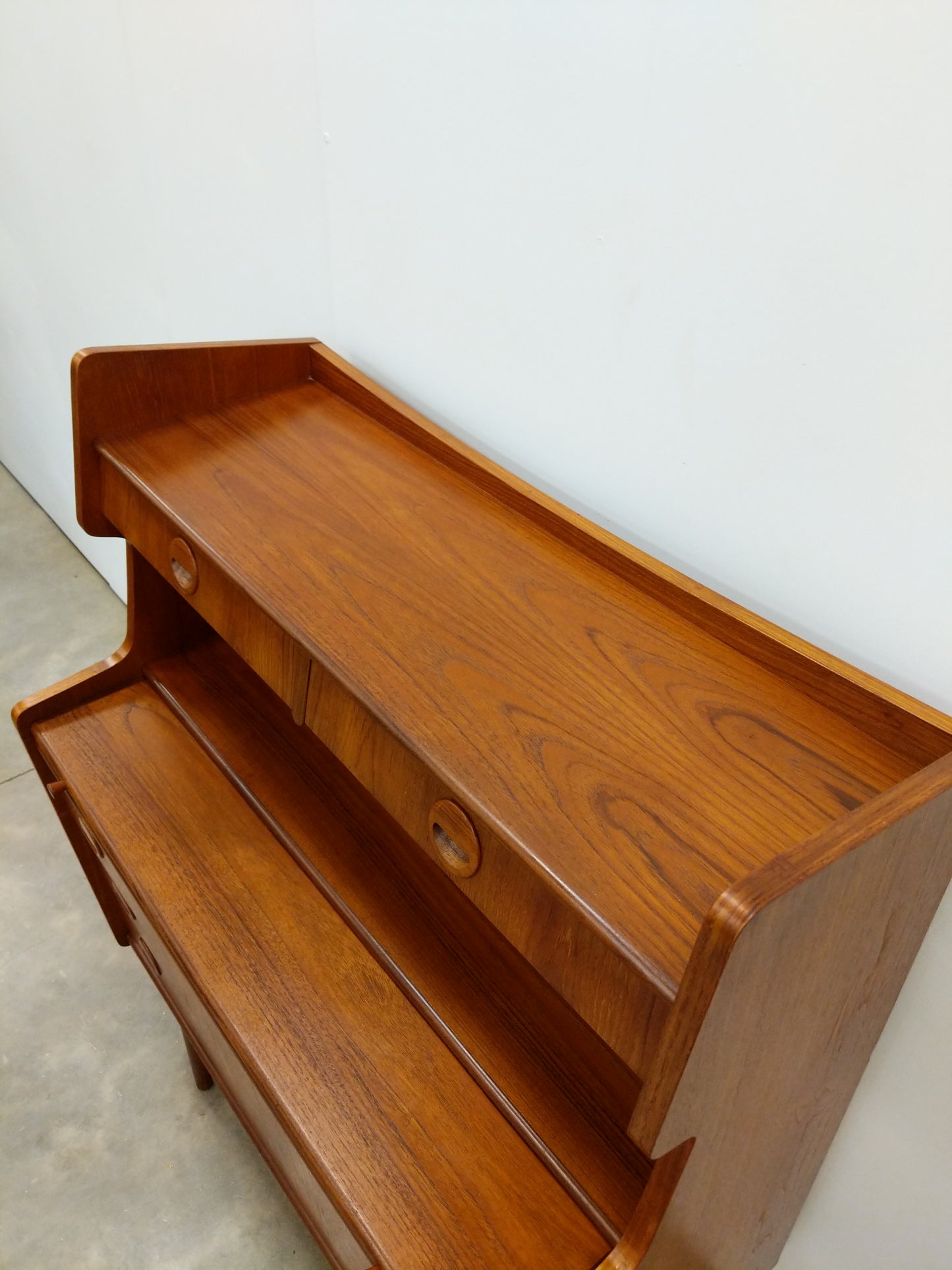 Vintage Danish Modern Teak Secretary Desk