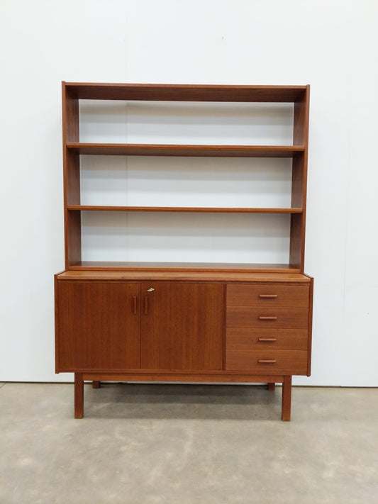Vintage Swedish Modern Teak Sideboard / Secretary Desk by Breox