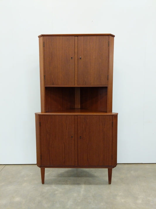 Vintage Danish Modern Teak Corner Cabinet